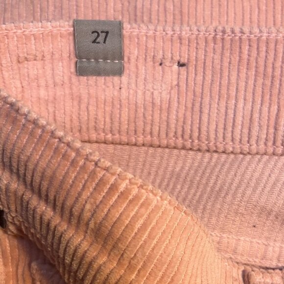 Citizens of Humanity Olivia High Rise Slim Ankle Corduroy Jean in Blush Pink 27 - Picture 6 of 7